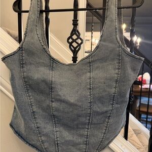 SHEIN Denim Crop Top